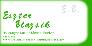 eszter blazsik business card